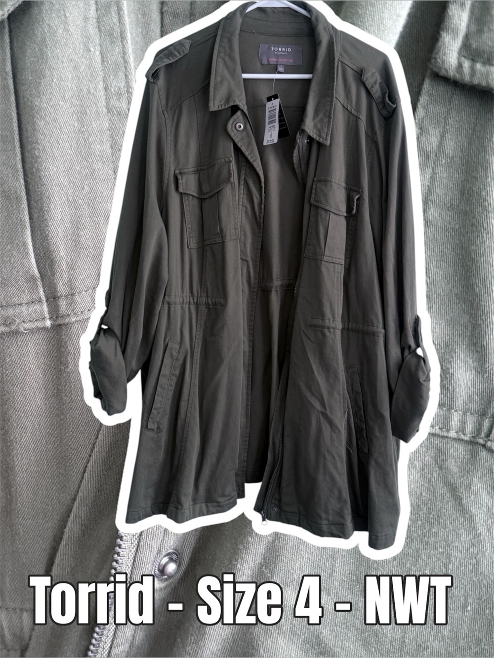 Torrid Utility Anorak Jacket in Olive